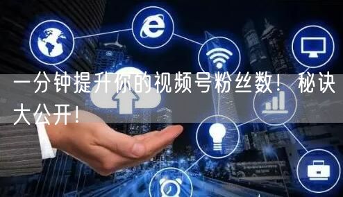 一分钟提升你的视频号粉丝数!秘诀大公开!