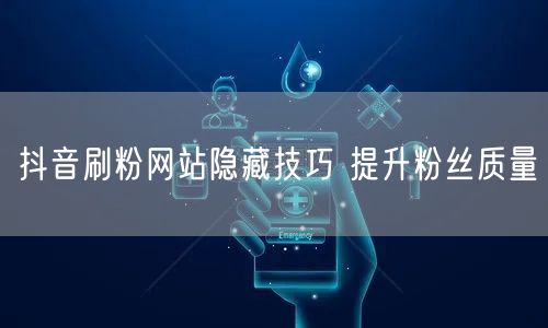 抖音刷粉网站隐藏技巧 提升粉丝质量